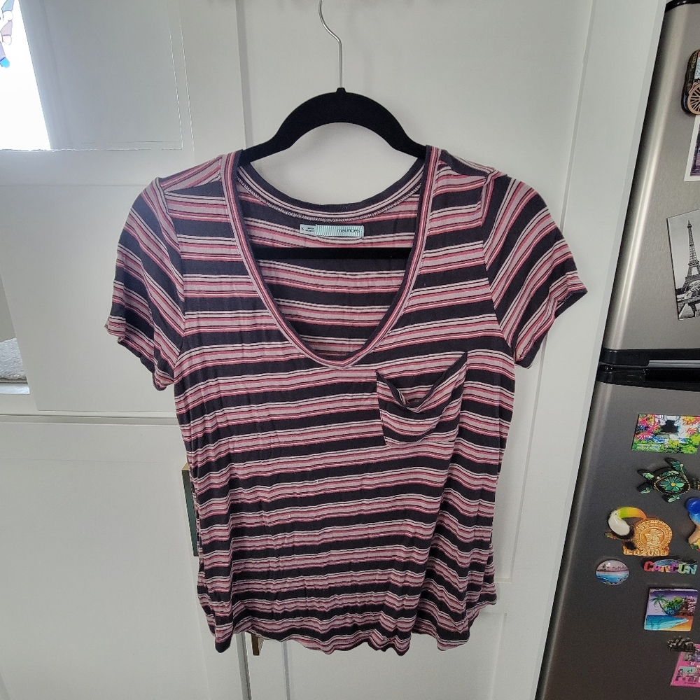 Maurices Loose Striped T-shirt | size S |